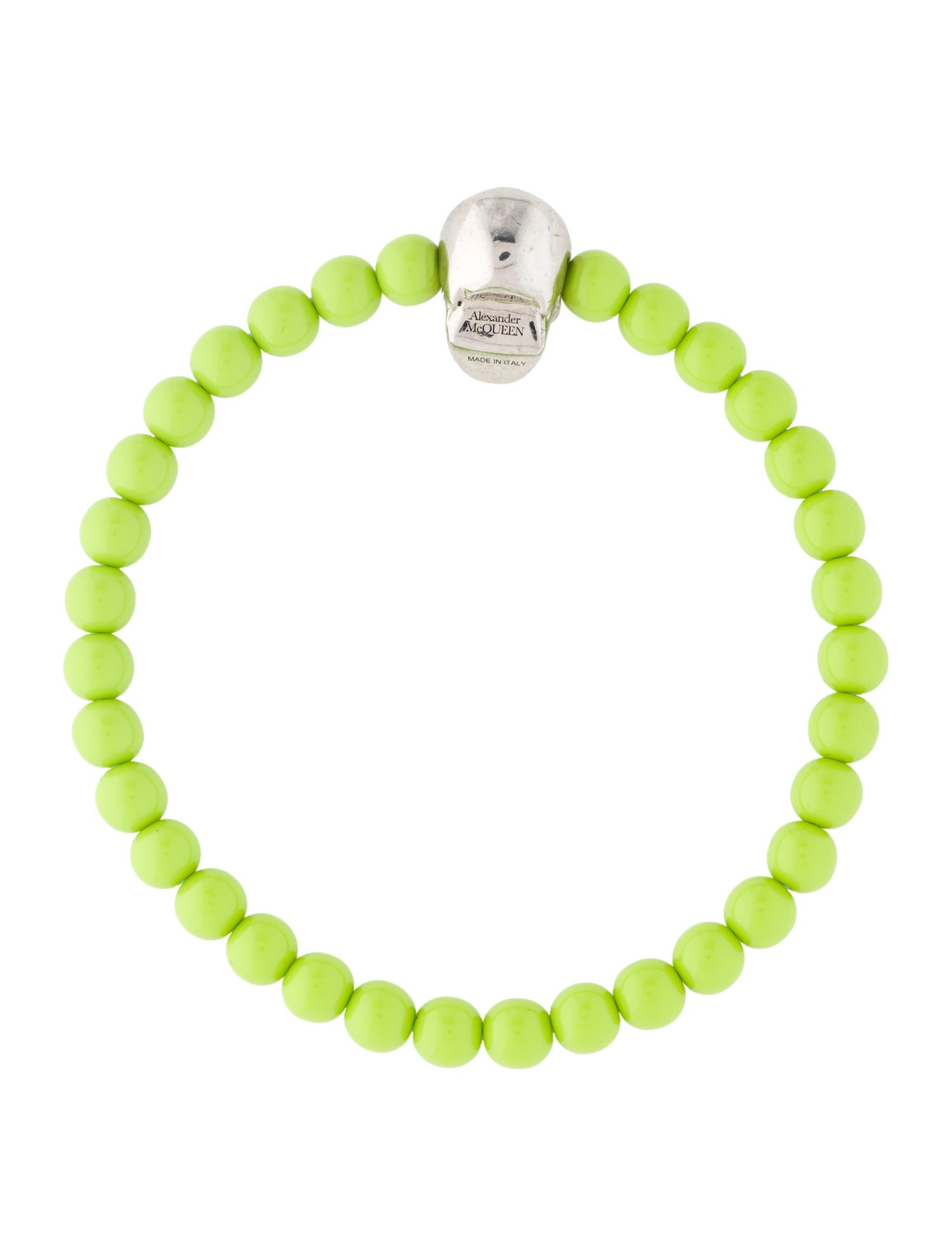 Alexander McQueen Skull Head Bead Bracelet